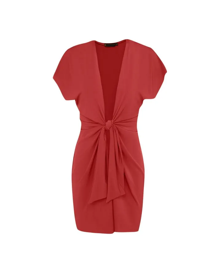 Cover Ups Women ViX Paula Hermanny Sasha Short Cover Up 8211 Brick
