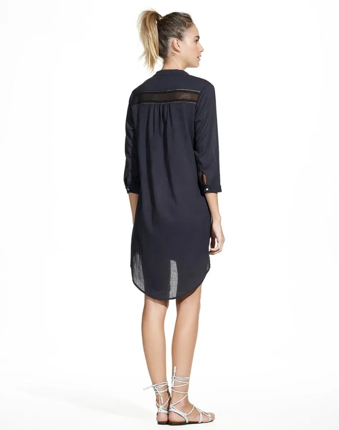 Cover Ups Women ViX Paula Hermanny Soft Chemise 8211 Black