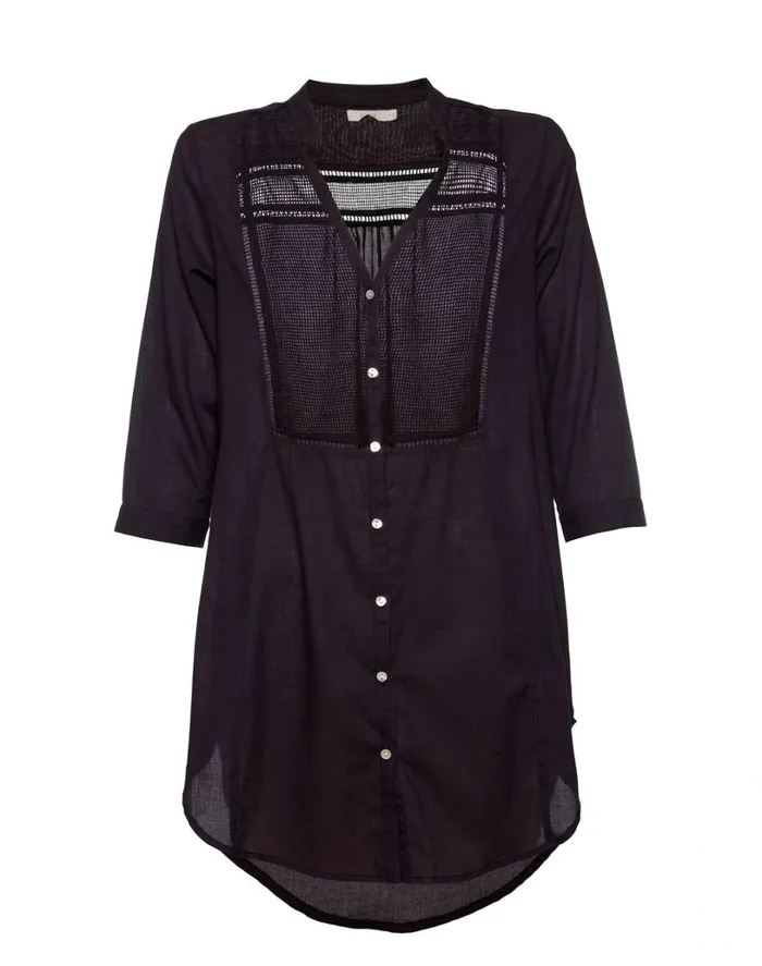 Cover Ups Women ViX Paula Hermanny Soft Chemise 8211 Black