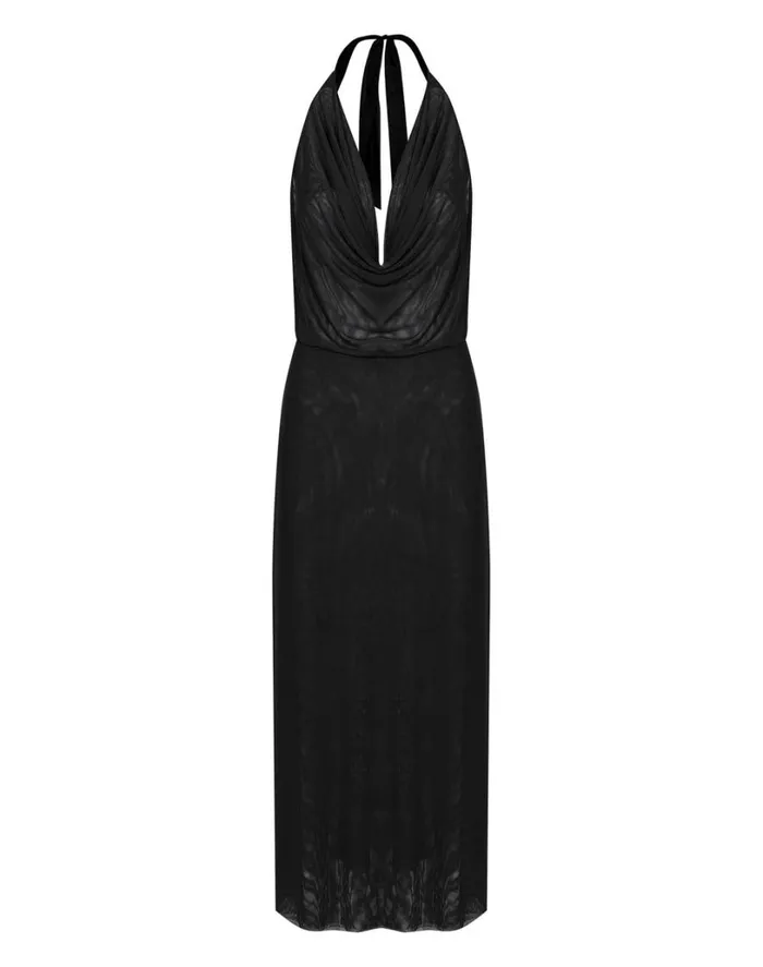 Cover Ups Women ViX Paula Hermanny Tilly Long Cover Up 8211 Black