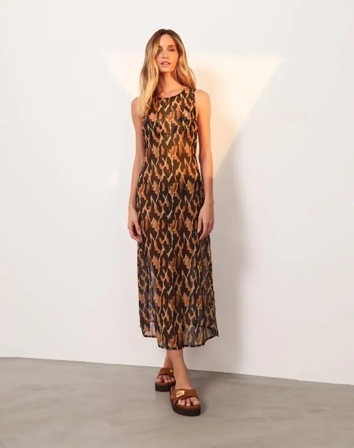 Cover Ups Women ViX Paula Hermanny Twist Long Cover Up 8211 Camu