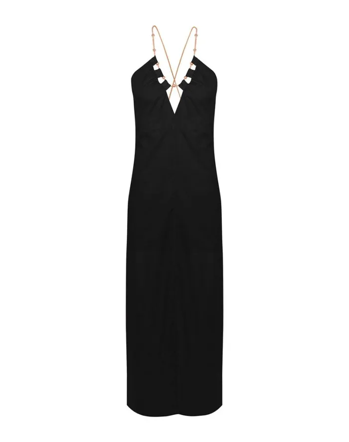 Cover Ups Women ViX Paula Hermanny Zima Long Cover Up 8211 Black