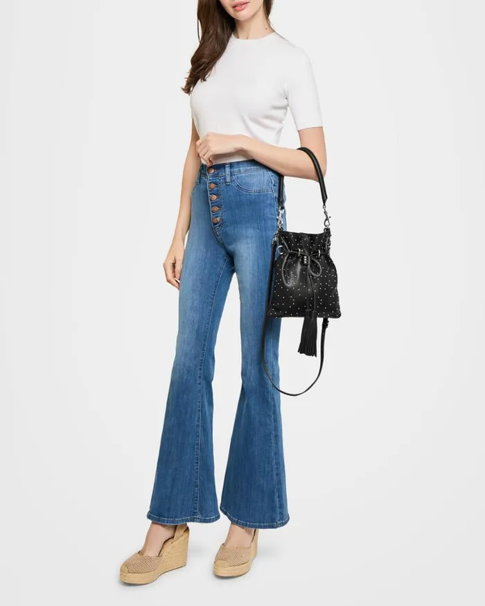 Crosby Novelty Drawstring Crossbody Scattered Studs Women Aimee Kestenberg Crossbody Bags