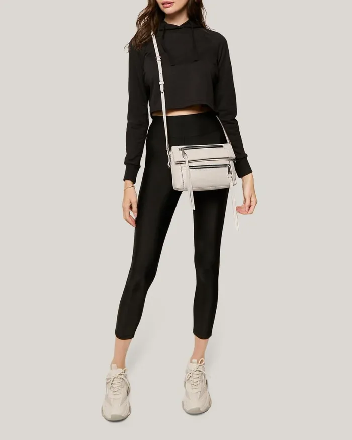 Crosstown Double Entry Crossbody Chalk Women Aimee Kestenberg Crossbody Bags