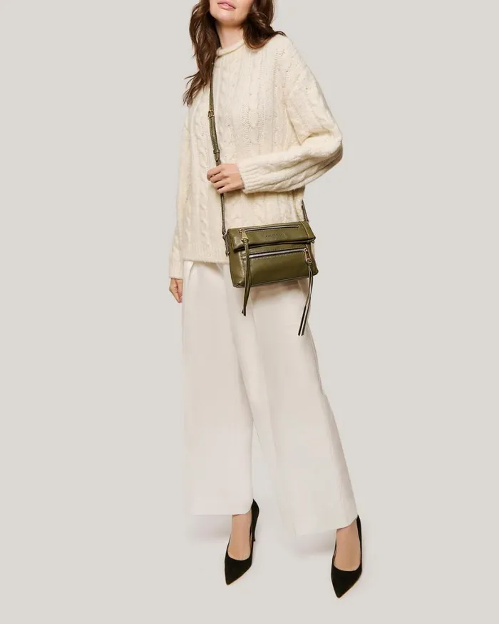 Crosstown Double Entry Crossbody Kelp Women Aimee Kestenberg Crossbody Bags