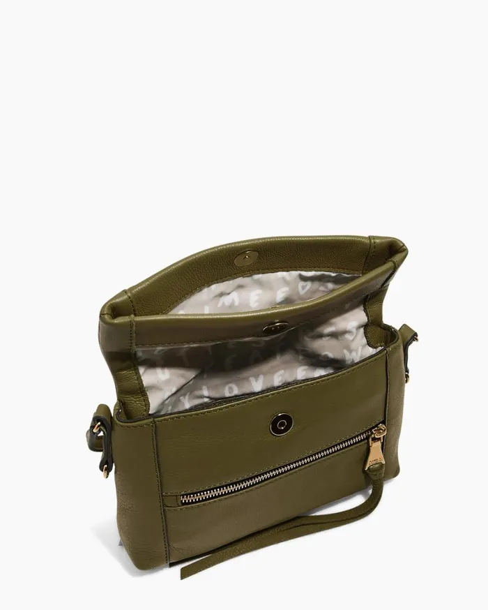 Crosstown Double Entry Crossbody Kelp Women Aimee Kestenberg Crossbody Bags