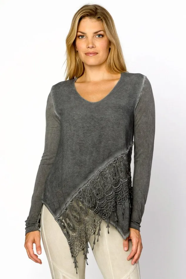 Dafne Top Oil Wash London Grey Clothing XCVI ShirtsBlouses