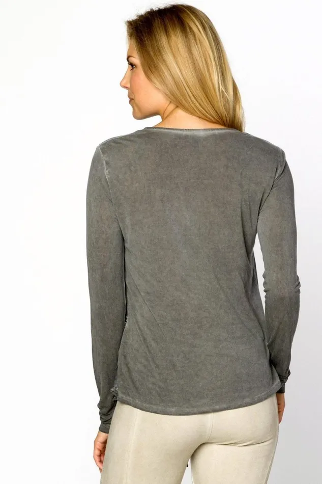 Dafne Top Oil Wash London Grey Clothing XCVI ShirtsBlouses