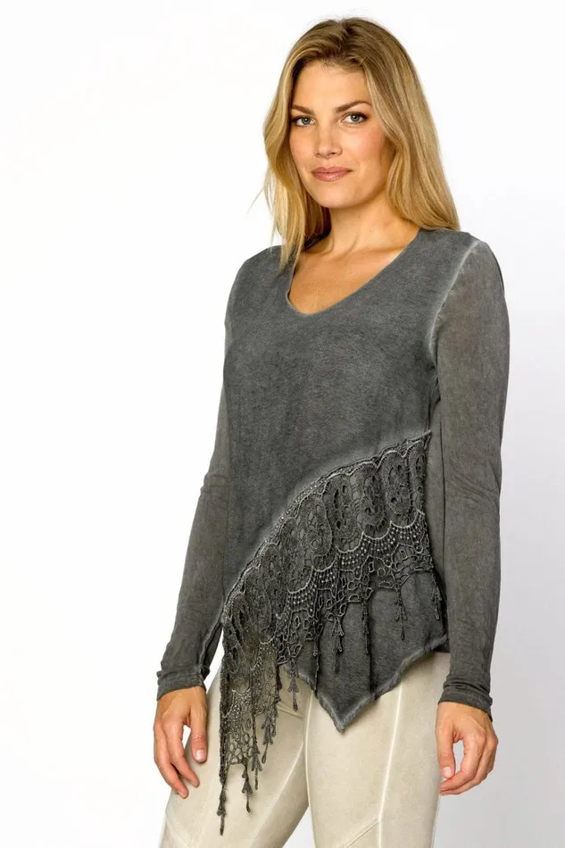 Dafne Top Oil Wash London Grey Clothing XCVI ShirtsBlouses
