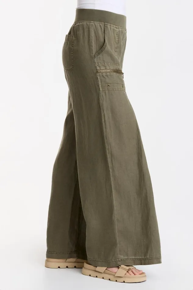 Darja Wide Leg Kombu Pigment Clothing XCVI Pants