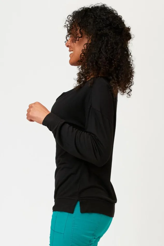 Dayo Cowl Neck Top Black Clothing XCVI Sweatshirts