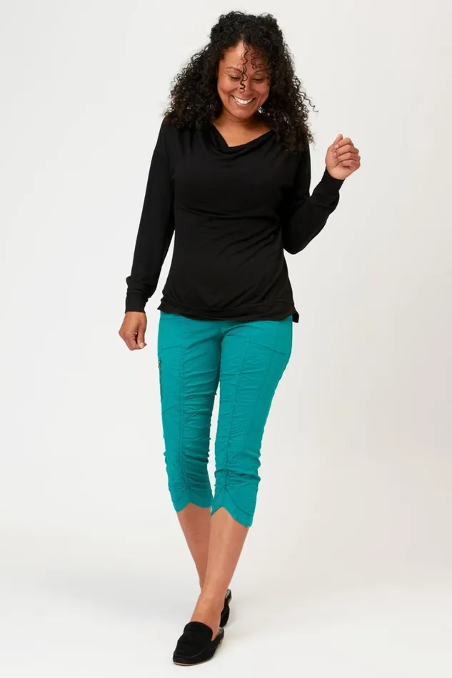 Dayo Cowl Neck Top Black Clothing XCVI Sweatshirts