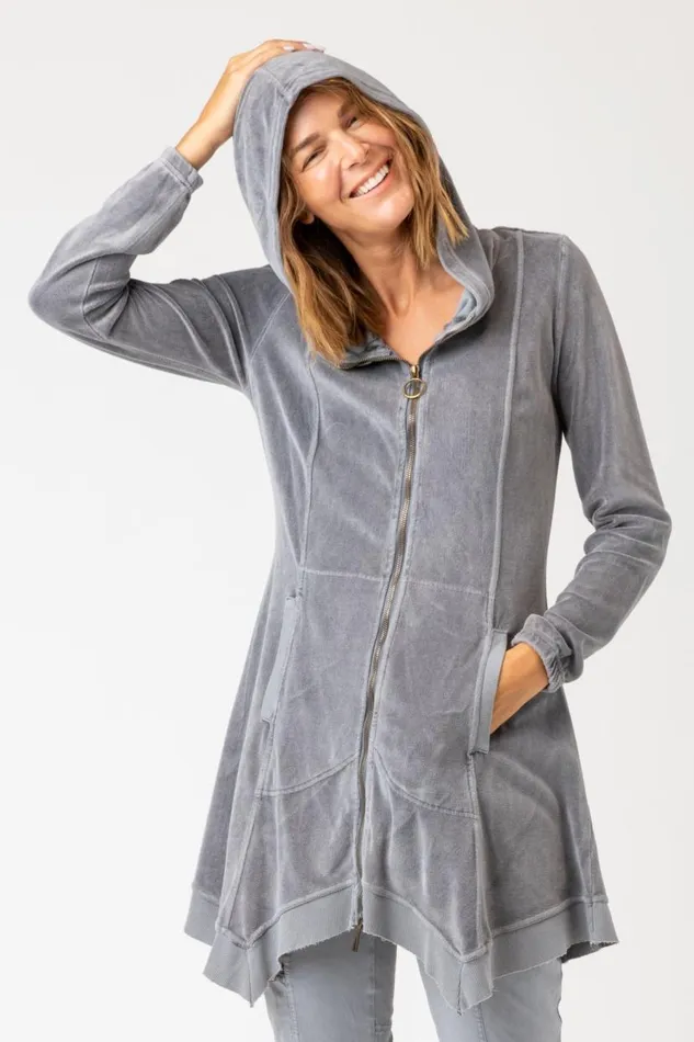 Demitra Hooded Jacket Quarry Pigment Clothing XCVI Jackets