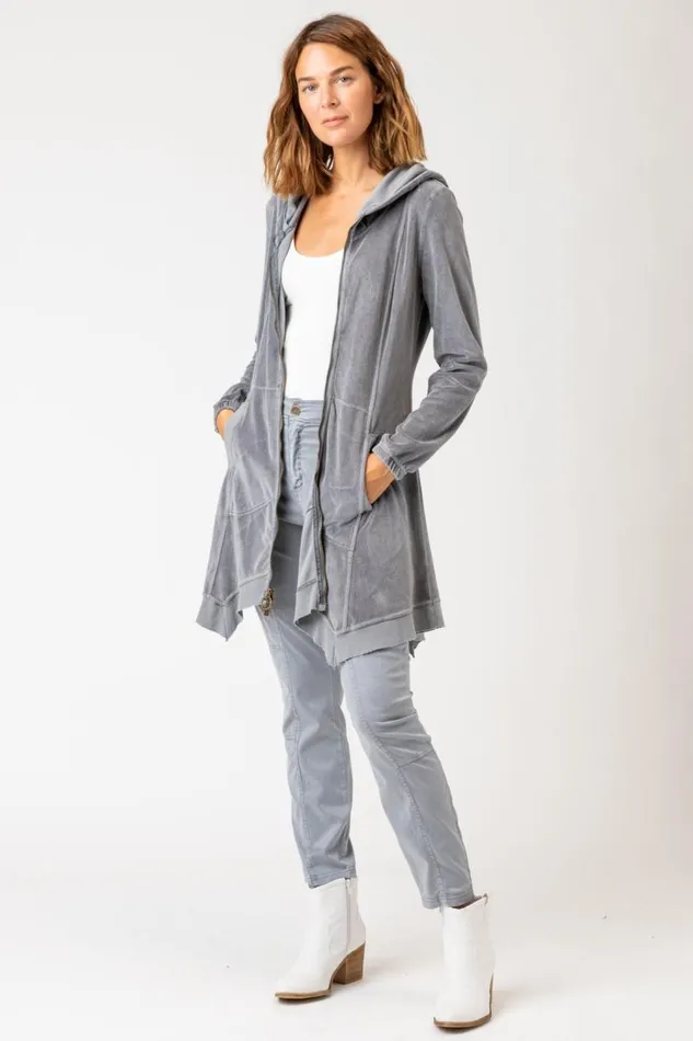 Demitra Hooded Jacket Quarry Pigment Clothing XCVI Jackets