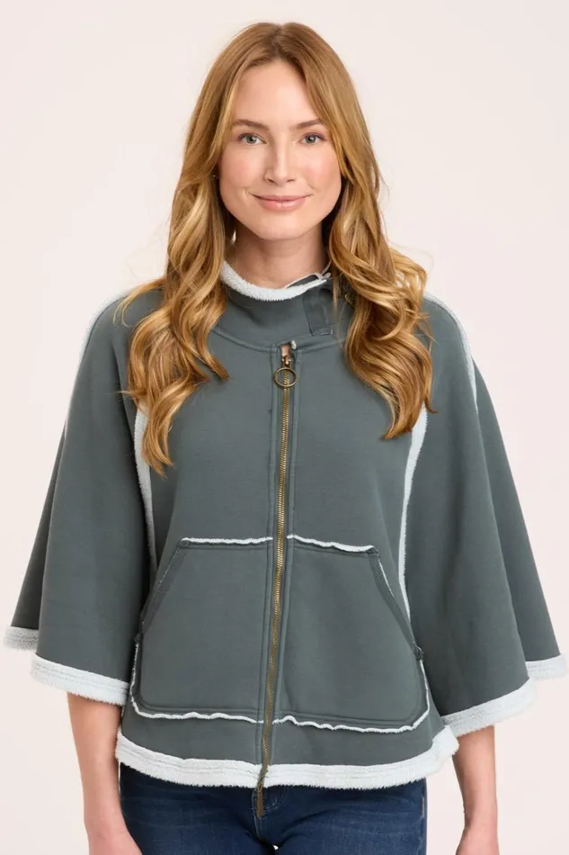 Dorval Poncho Hawthorn Leaf Clothing XCVI Jackets