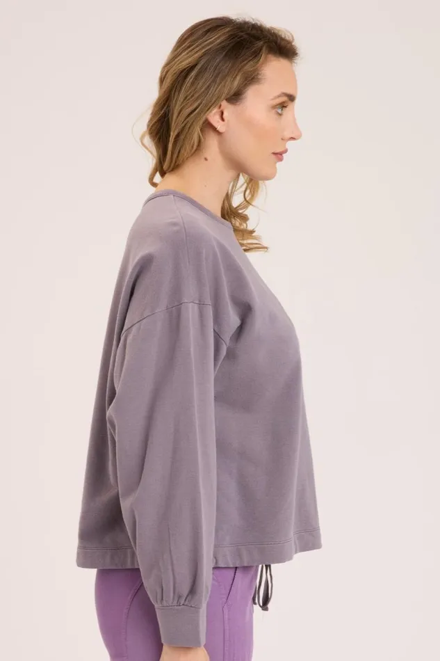 Dottie Drawcord Sweatshirt Solitaire Pigment Clothing XCVI Sweatshirts