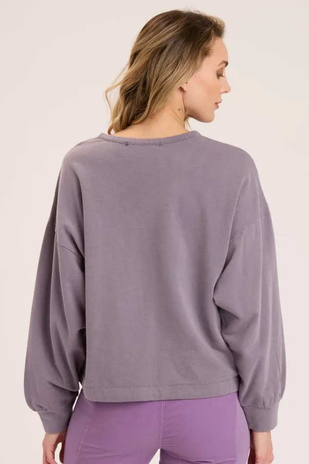 Dottie Drawcord Sweatshirt Solitaire Pigment Clothing XCVI Sweatshirts