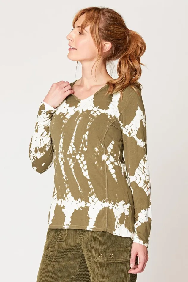 Douglas VNeck Obelus Wash Trellis Clothing XCVI ShirtsBlouses