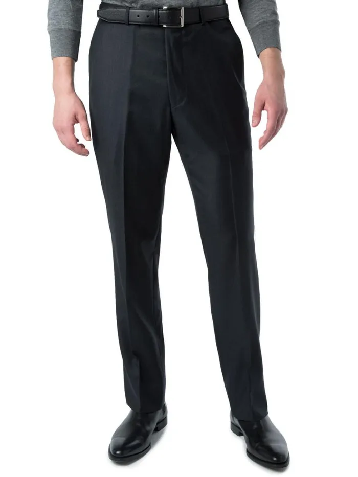 Dress Pants Mens Paul Stuart Charcoal Super 110s Wool Plain Front Trouser Char