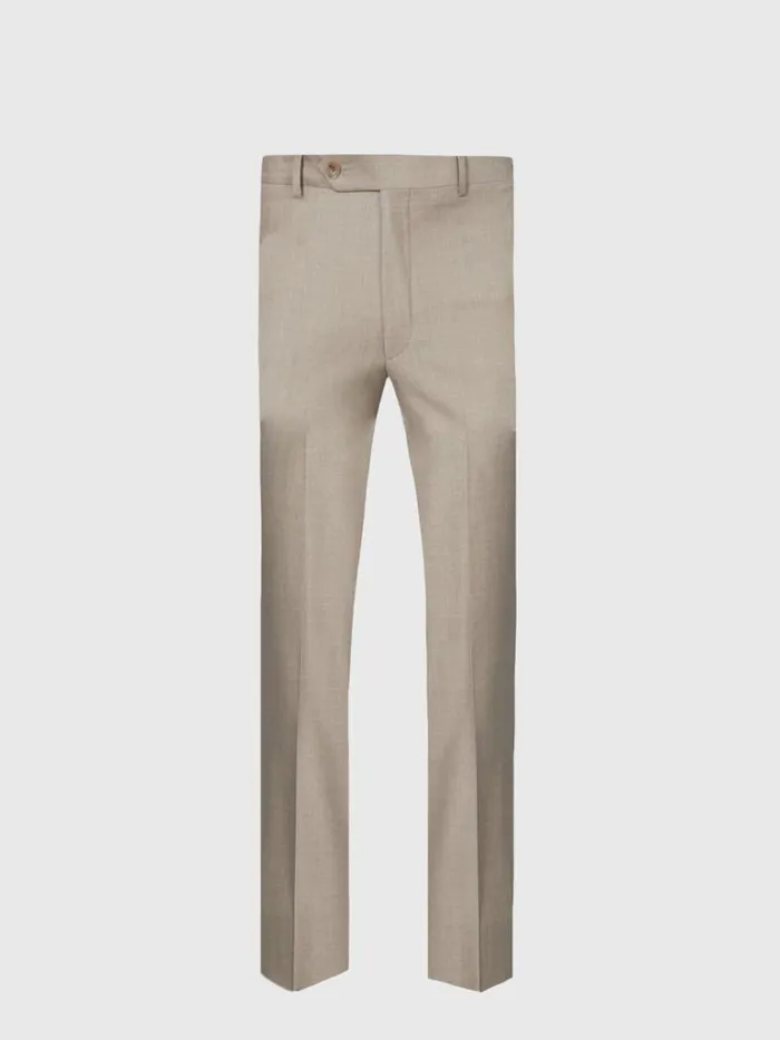 Dress Pants Mens Paul Stuart Sand Super 130s Plain Front Trouser Sand