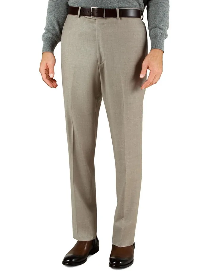 Dress Pants Mens Paul Stuart Sand Super 130s Plain Front Trouser Sand Dress Pants Mens Paul Stuart Sand Super 130s Plain Front Trouser Sand