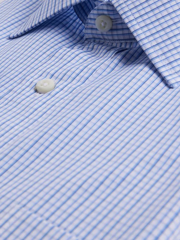 Dress Shirts Mens Paul Stuart Check Dress Shirt Blue