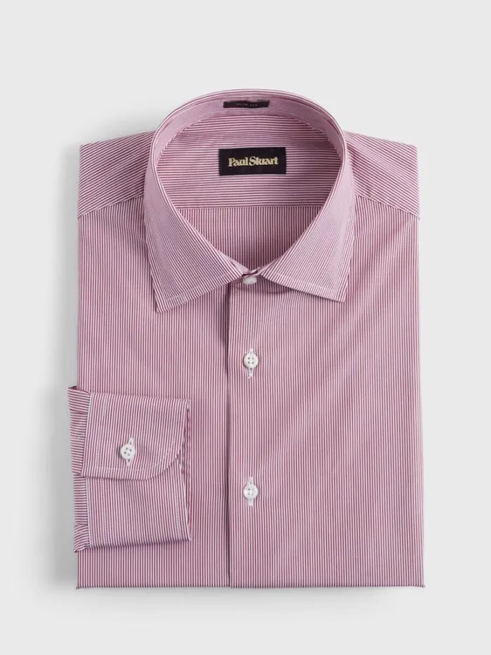 Dress Shirts Mens Paul Stuart Fine Stripe Slim Fit Dress Shirt Red