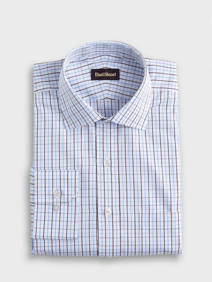 Dress Shirts Mens Paul Stuart Graph Check Dress Shirt Light Blue