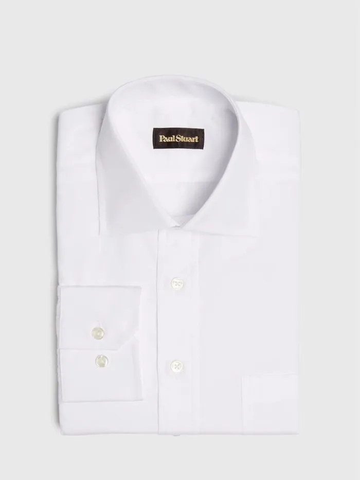 Dress Shirts Mens Paul Stuart St James Broadcloth Dress Shirt White