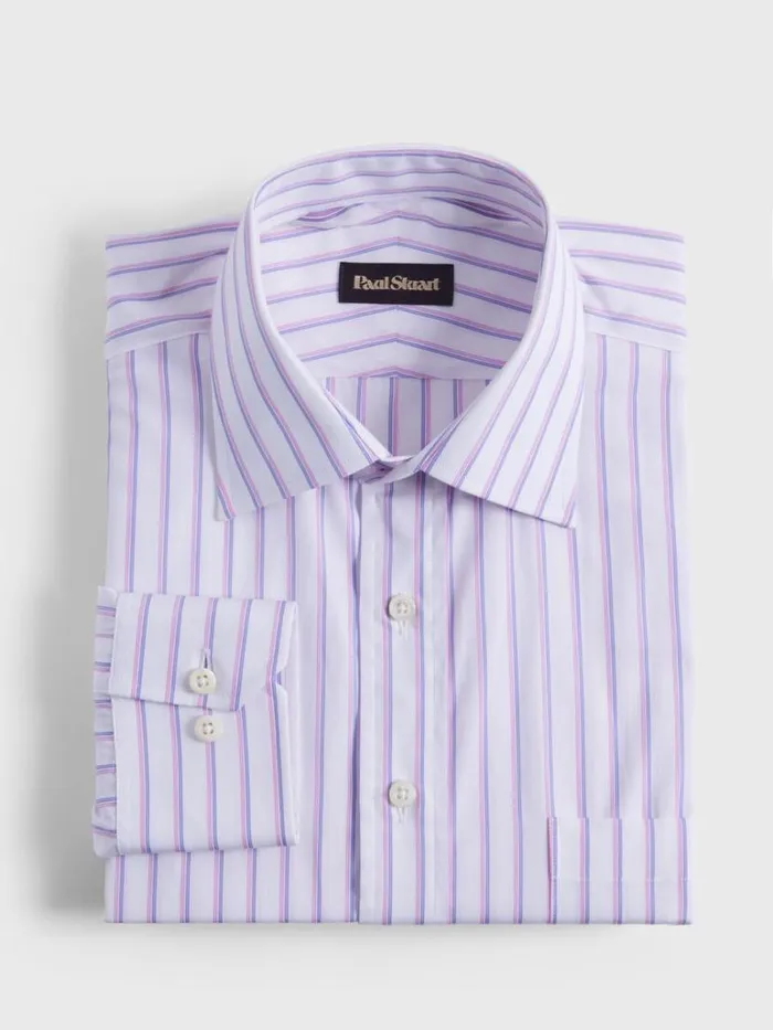 Dress Shirts Mens Paul Stuart Stripe Dress Shirt Light Bluepink