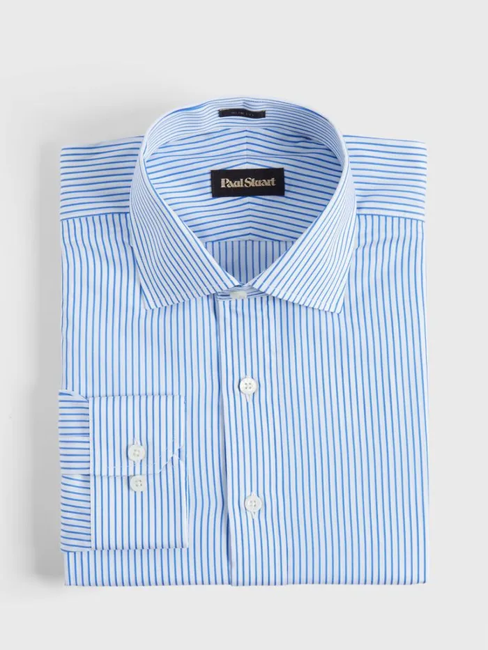 Dress Shirts Mens Paul Stuart Stripe Slim Fit Dress Shirt Blue
