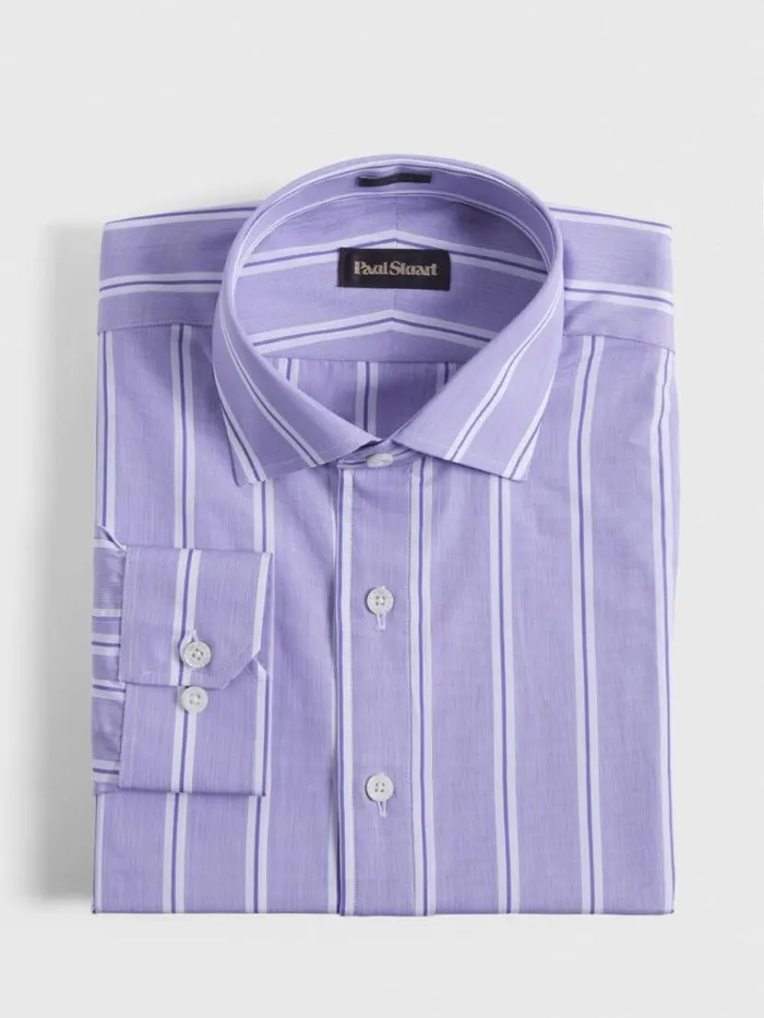 Dress Shirts Mens Paul Stuart Stripe Slim Fit Dress Shirt Purple