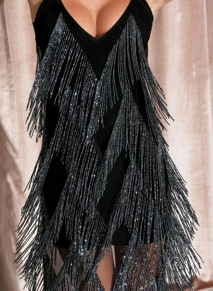 Dresses Clothing Fleur Du Mal Beaded Fringe Dress With Slip Twilight
