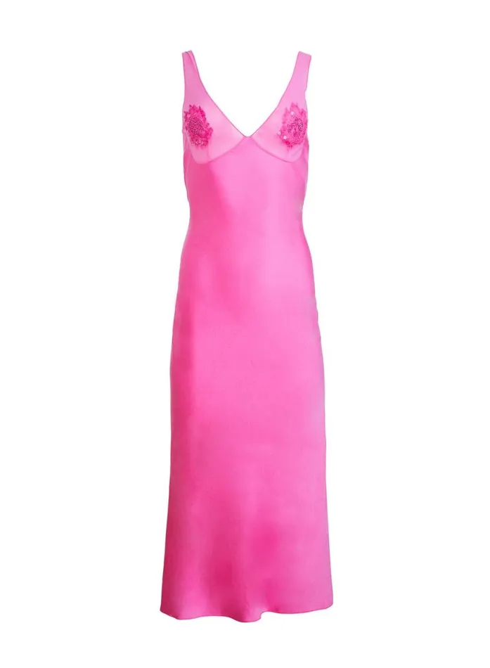 Dresses Clothing Fleur Du Mal Embellished Cutout Dress Some Like It Hot Pink