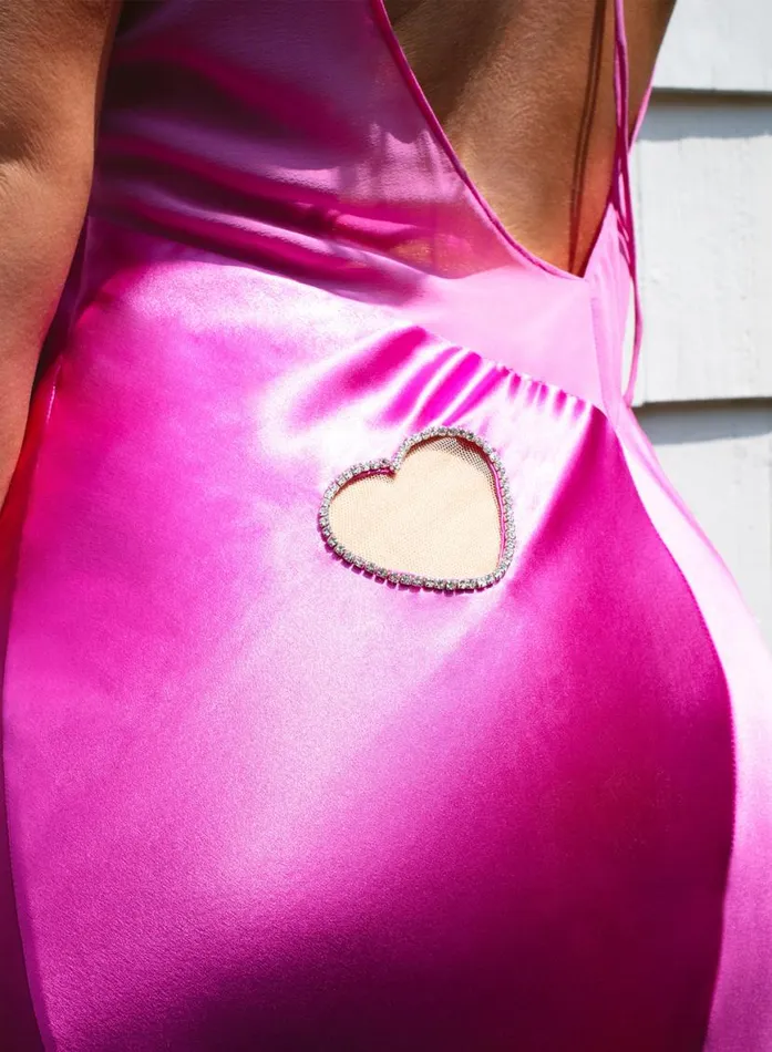Dresses Clothing Fleur Du Mal Embellished Cutout Dress Some Like It Hot Pink