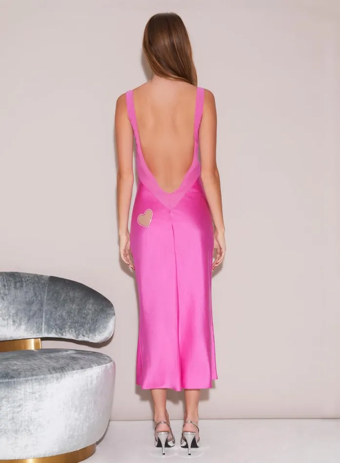 Dresses Clothing Fleur Du Mal Embellished Cutout Dress Some Like It Hot Pink