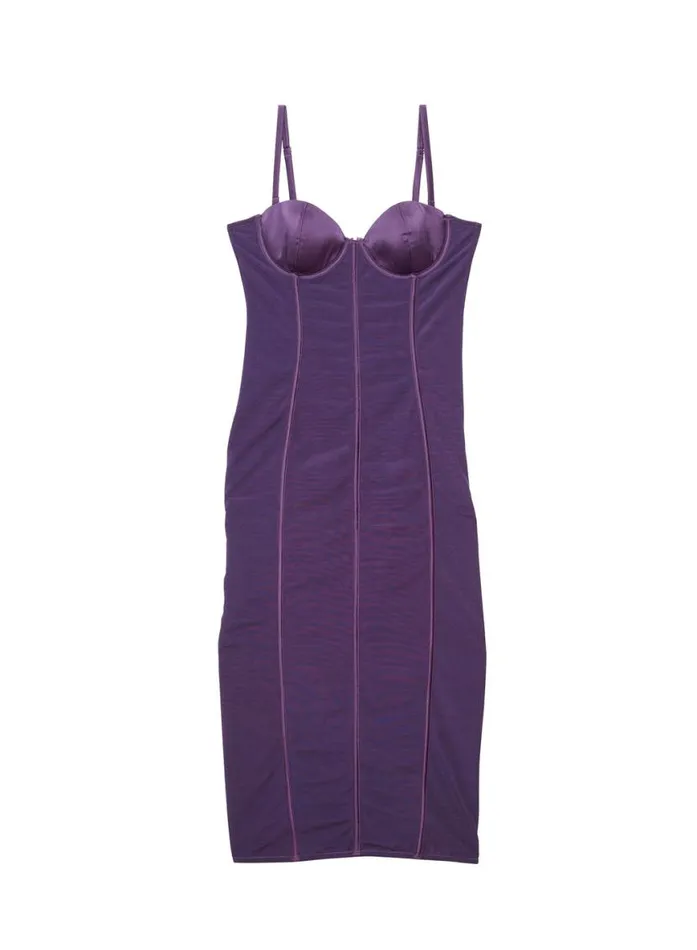 Dresses Clothing Fleur Du Mal Mesh Bustier Dress Acai