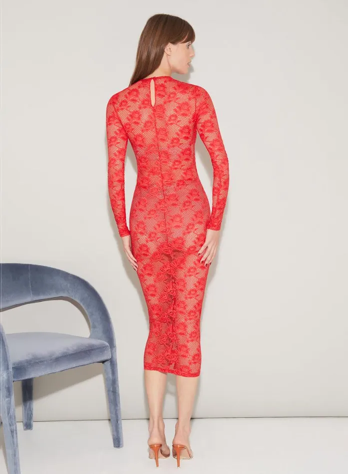 Dresses Clothing Fleur Du Mal Rosalia Lace Long Sleeve Dress Tamale