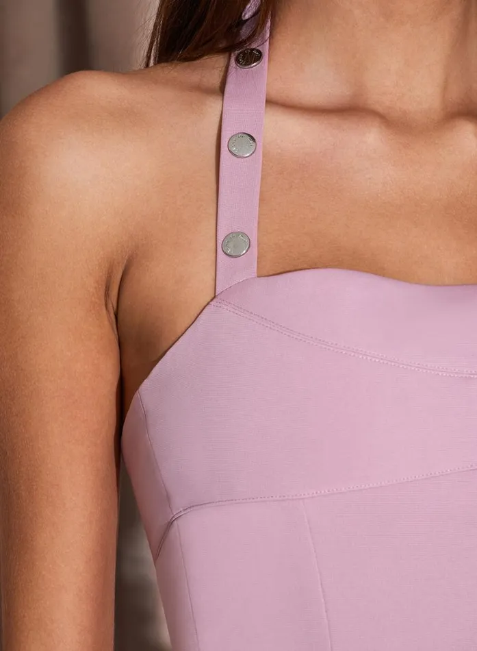 Dresses Clothing Fleur Du Mal Snap Halter Mini Dress Blush Pink