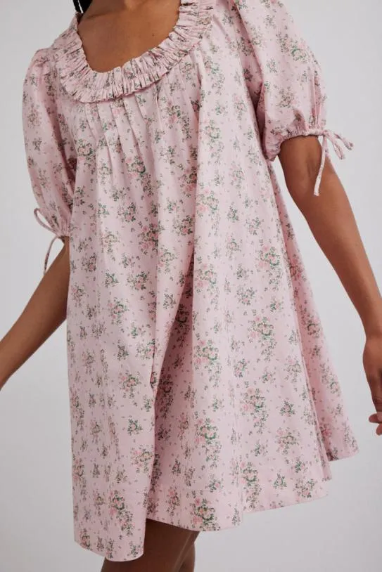 Dresses Women Damson Madder Jemima Ruffle Mini Dress 8211 Vintage Floral