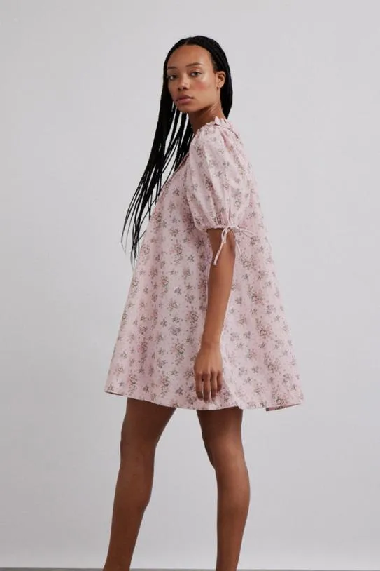 Dresses Women Damson Madder Jemima Ruffle Mini Dress 8211 Vintage Floral