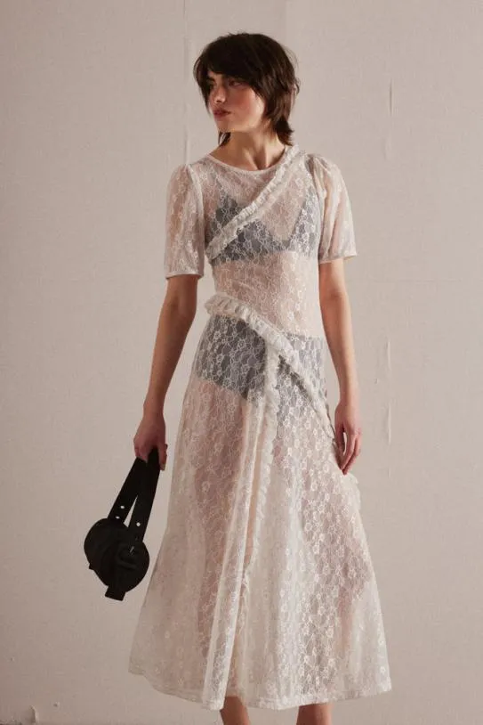 Dresses Women Damson Madder Leila White Flower Lace Dress