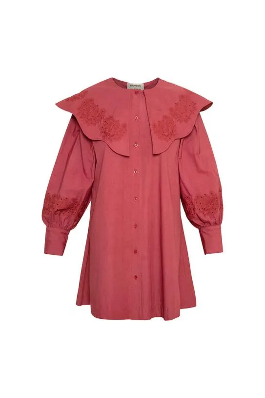 Dresses Women Damson Madder Mimi Mini Dress 8211 Plum Broderie