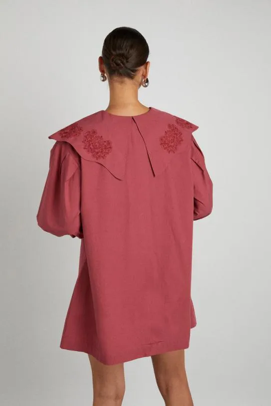 Dresses Women Damson Madder Mimi Mini Dress 8211 Plum Broderie