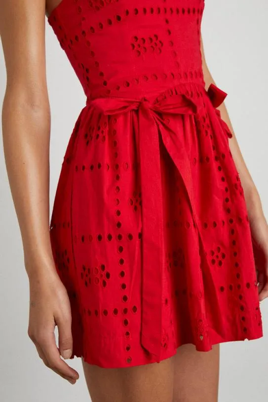 Dresses Women Damson Madder Penelope Mini 8211 Red Broderie