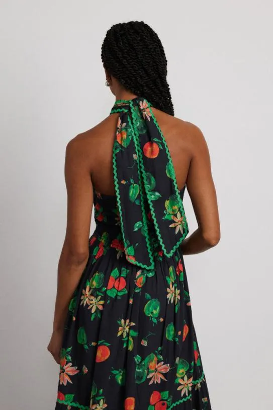 Dresses Women Damson Madder Pia Midi Dress 8211 Apple Print