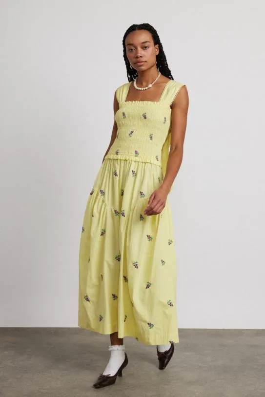 Dresses Women Damson Madder Tish Poplin Midi Dress 8211 Grape Embroidery