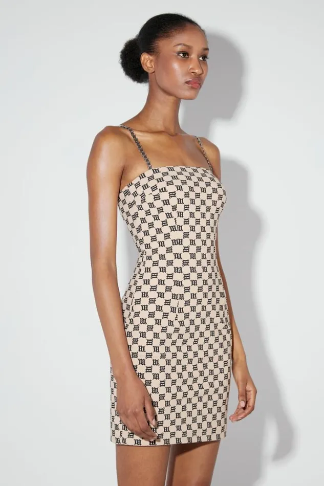 Dresses Women MISBHV Monogram Spaghetti Mini Dress Beige
