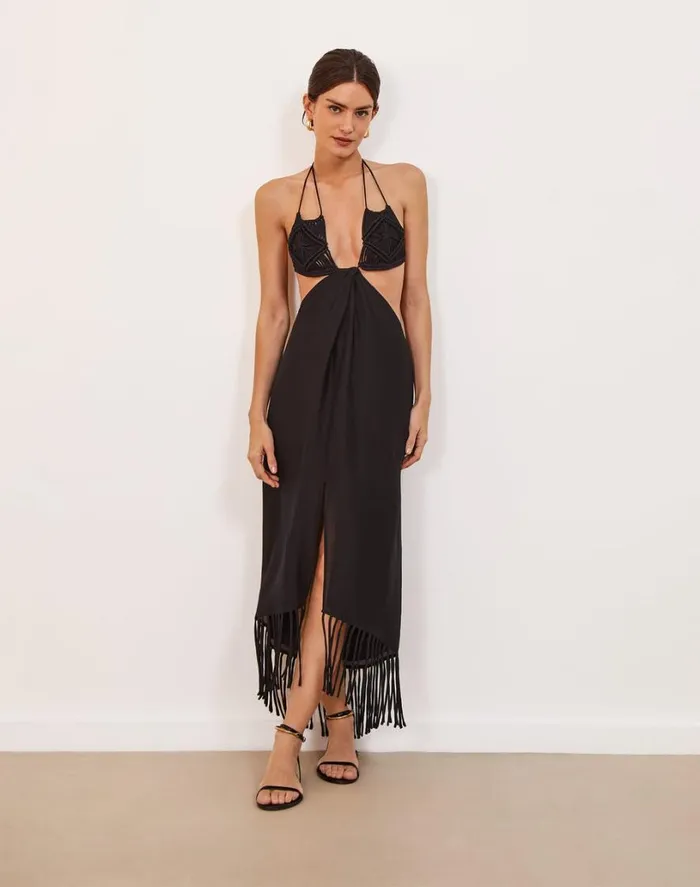 Dresses Women ViX Paula Hermanny Amra Midi Dress 8211 Black