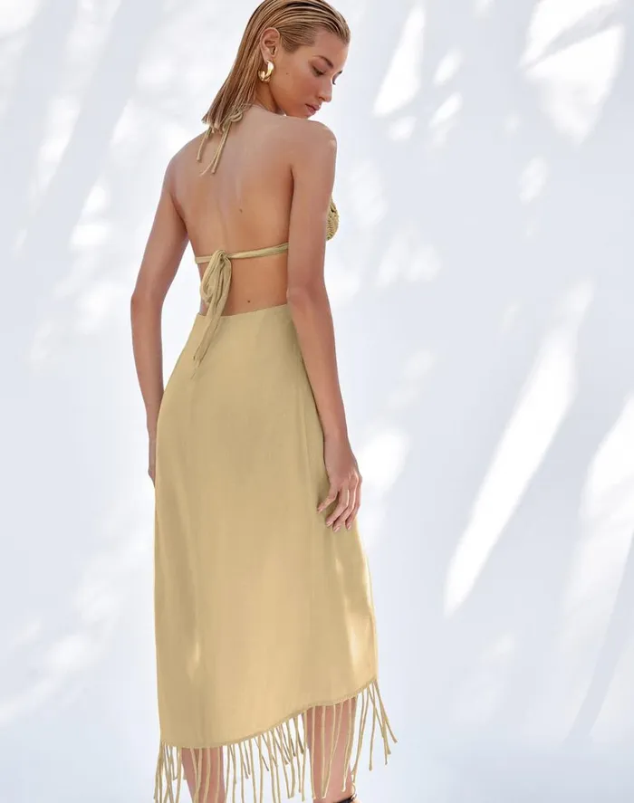 Dresses Women ViX Paula Hermanny Amra Midi Dress 8211 Olivine